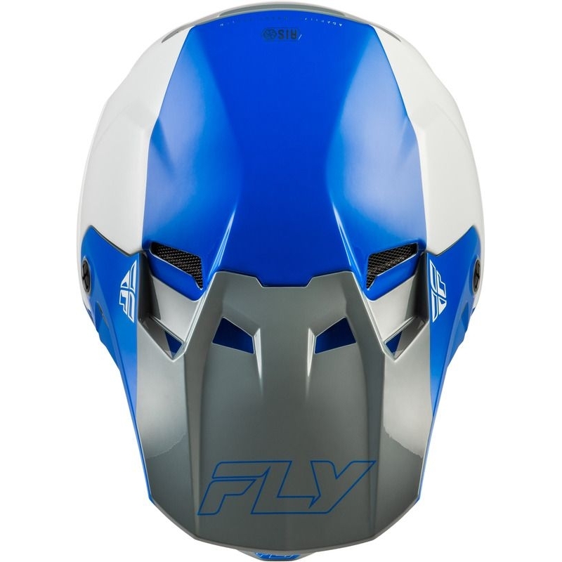 CASQUE CROSS FLY RACING FORMULA CC GLIDE BLEU/GRIS CLAIR/GRIS