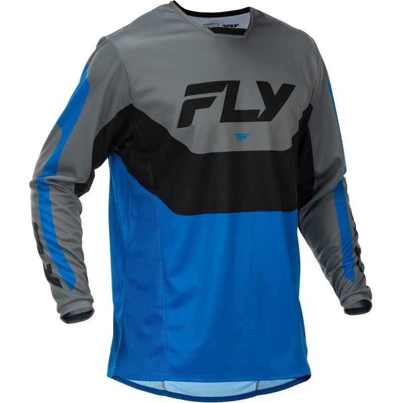 MAILLOT MOTOCROSS FLY RACING KINETIC BLEU/GRIS/NOIR