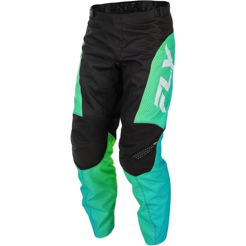 PANTALON MOTOCROSS FLY RACING F-16 AQUA/NOIR/BLANC