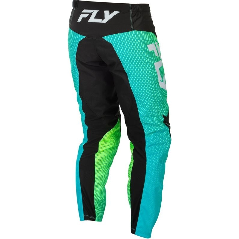 PANTALON MOTOCROSS FLY RACING F-16 AQUA/NOIR/BLANC