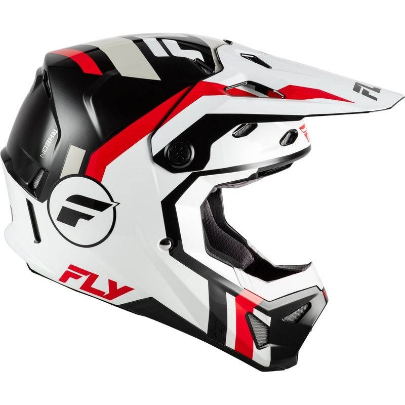 CASQUE CROSS FLY RACING FORMULA CP SEAL BLANC/NOIR/ROUGE