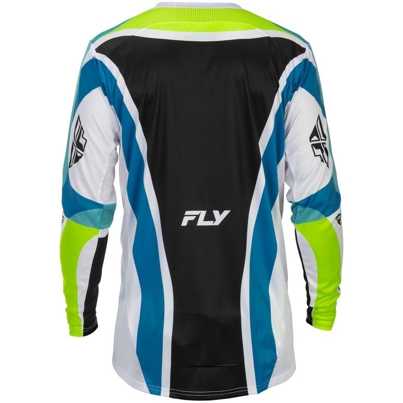 MAILLOT MOTOCROSS FLY RACING LITE LE CURRENT EDITION LIMITEE BLANC/LIME/BLEU