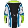 MAILLOT MOTOCROSS FLY RACING LITE LE CURRENT EDITION LIMITEE BLANC/LIME/BLEU