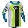 MAILLOT MOTOCROSS FLY RACING LITE LE CURRENT EDITION LIMITEE BLANC/LIME/BLEU
