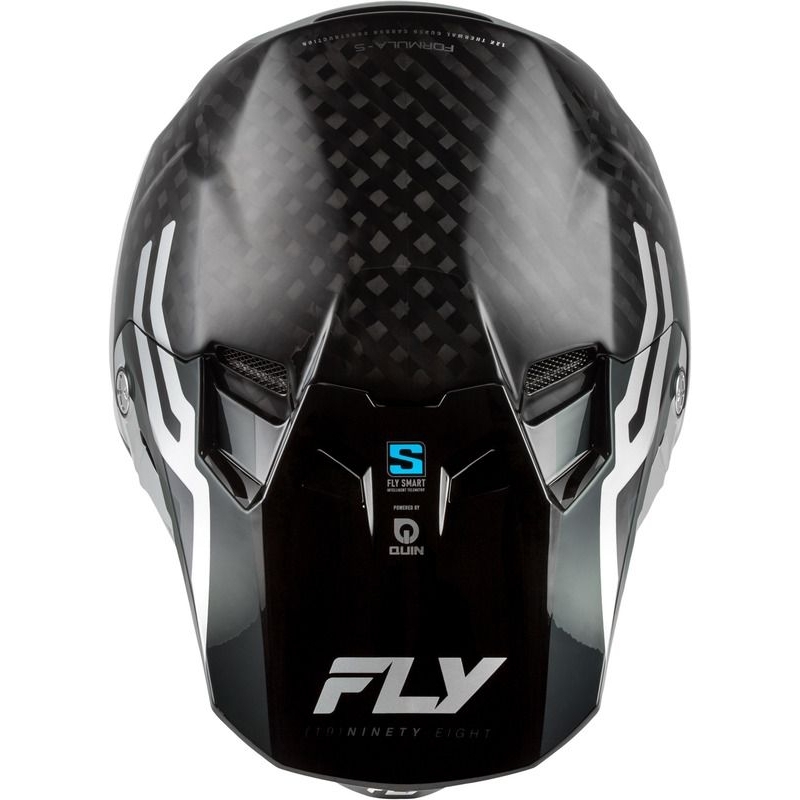 CASQUE FLY RACING FORMULA S CARBONE BYTE NOIR CARBONE/GRIS/SILVER