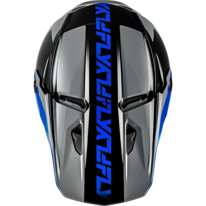 CASQUE MOTOCROSS FLY RACING KINETIC CREST GRIS/NOIR/BLEU