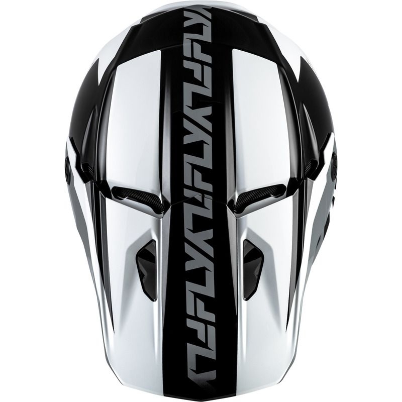 CASQUE CROSS FLY RACING KINETIC CREST NOIR/BLANC/GRIS