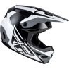 CASQUE CROSS FLY RACING KINETIC CREST NOIR/BLANC/GRIS