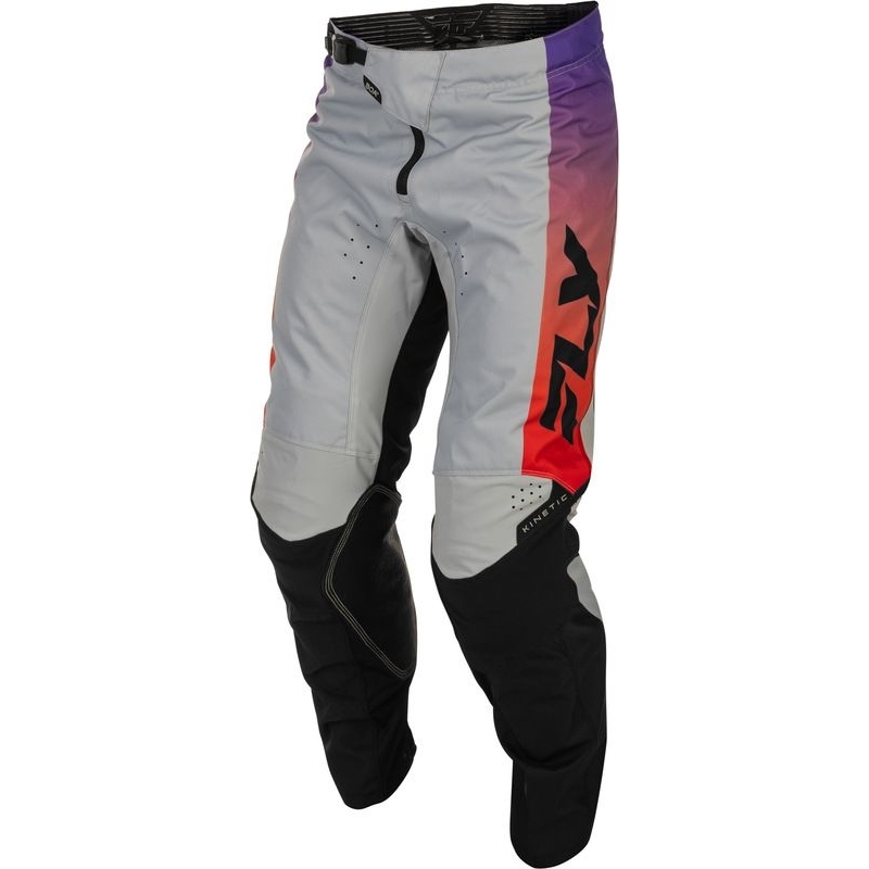 PANTALON MOTOCROSS FLY RACING KINETIC  GRIS/ROUGE/POURPRE/NOIR