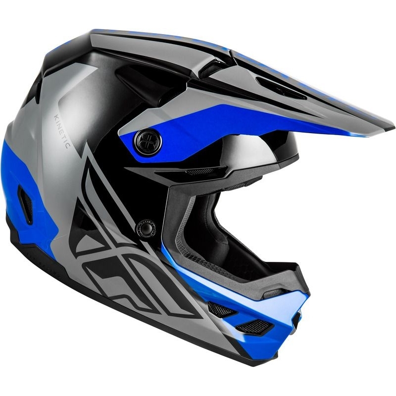 CASQUE MOTOCROSS FLY RACING KINETIC CREST GRIS/NOIR/BLEU