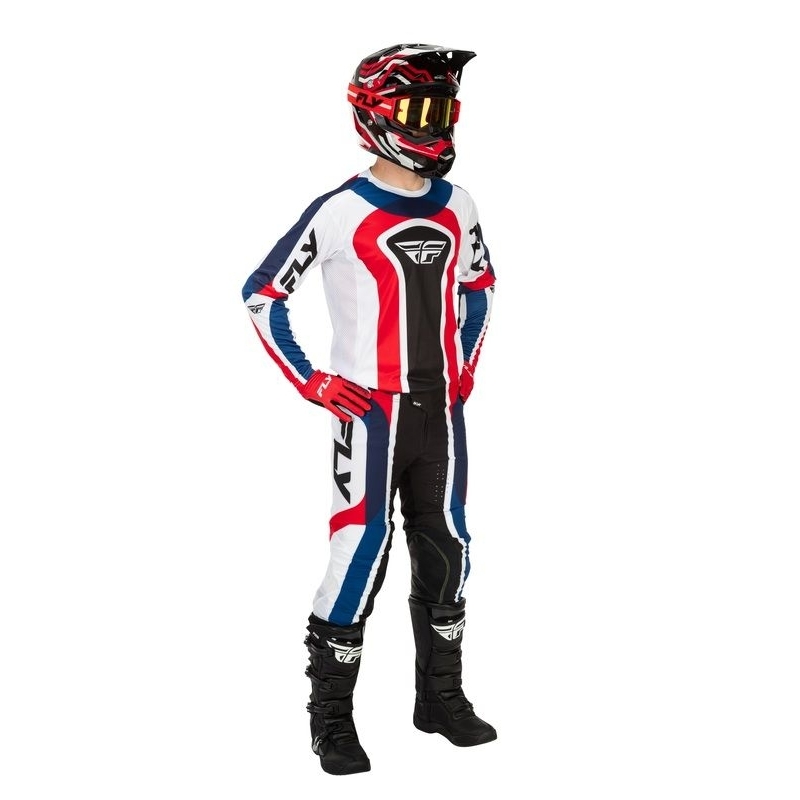 PANTALON MOTOCROSS FLY RACING LITE GLORY EDITION SPECIALE ROUGE/BLANC/BLEU