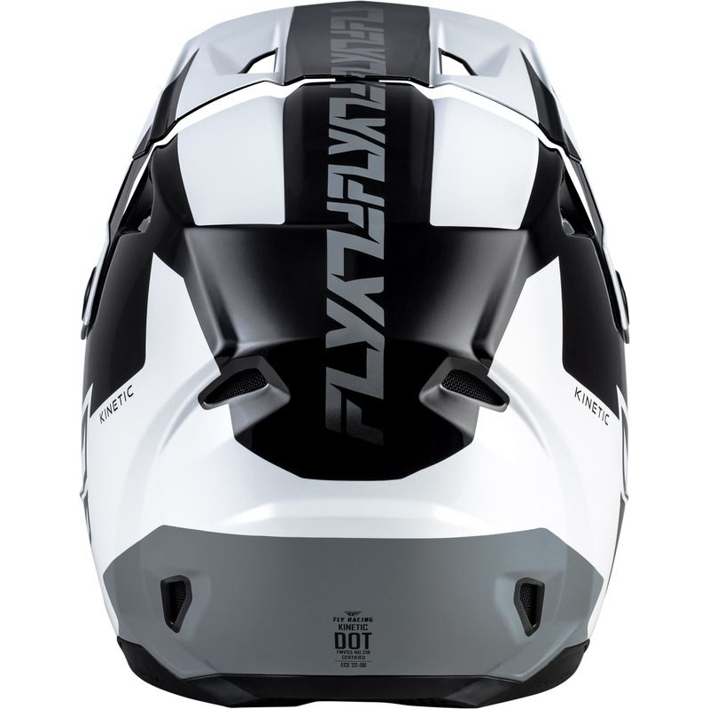 CASQUE CROSS FLY RACING KINETIC CREST NOIR/BLANC/GRIS