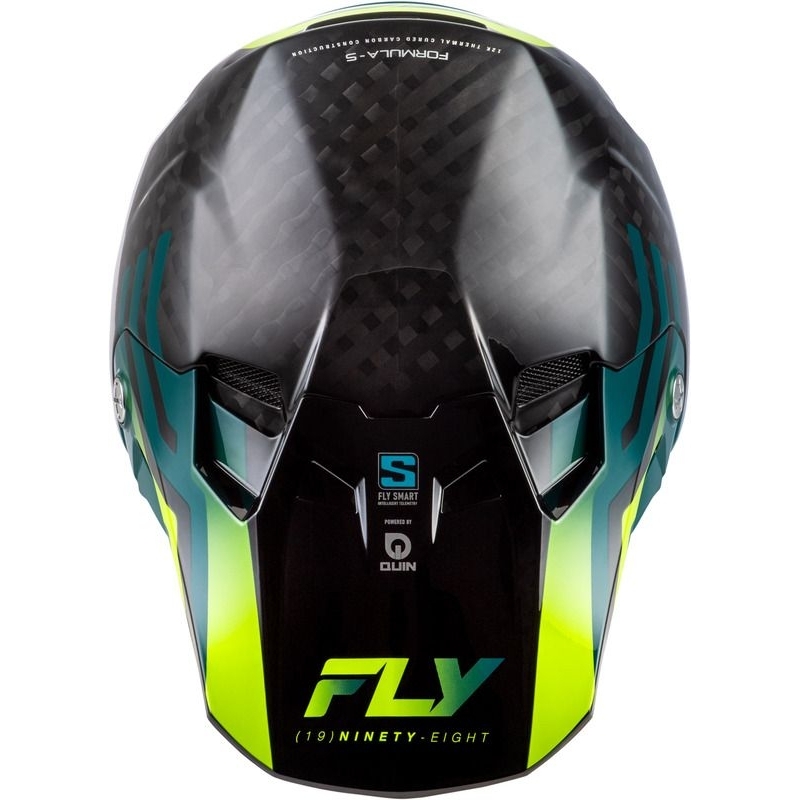 CASQUE FLY RACING FORMULA S CARBONE BYTE NOIR CARBONE/TEAL/LIME