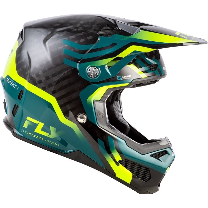 CASQUE FLY RACING FORMULA S CARBONE BYTE NOIR CARBONE/TEAL/LIME