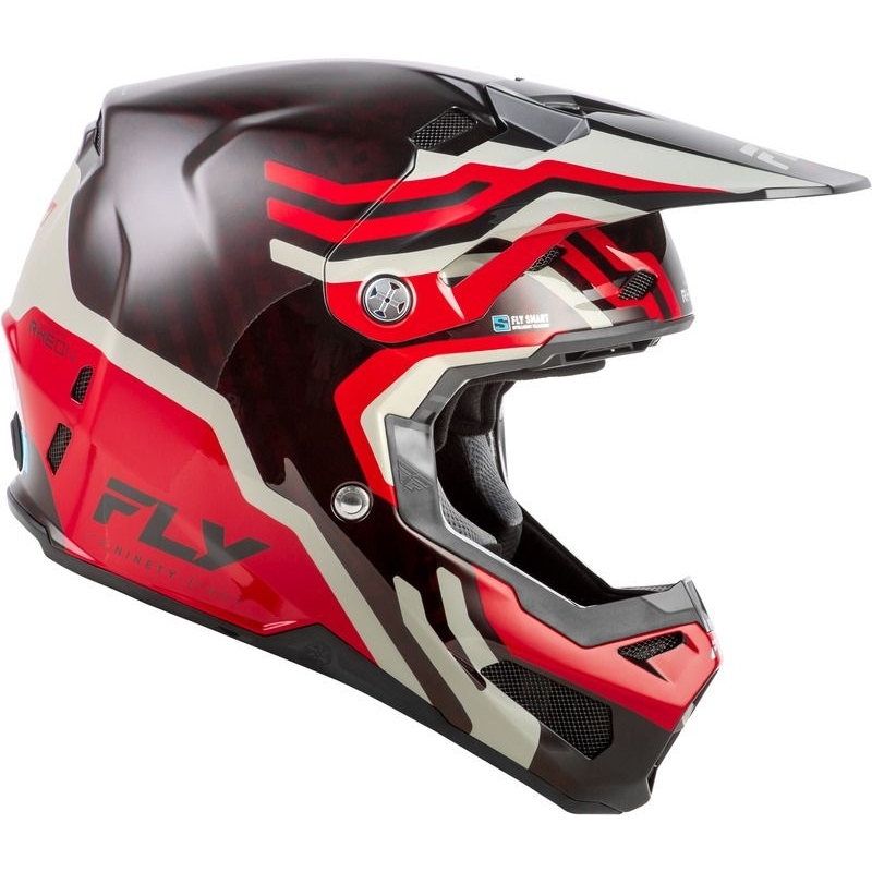 CASQUE MOTOCROSS FLY RACING FORMULA S CARBONE BYTE ROUGE CARBONE/ROUGE/GRIS