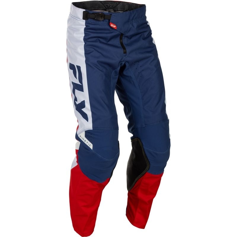 PANTALON MOTOCROSS FLY RACING KINETIC  ROUGE/BLANC/BLEU