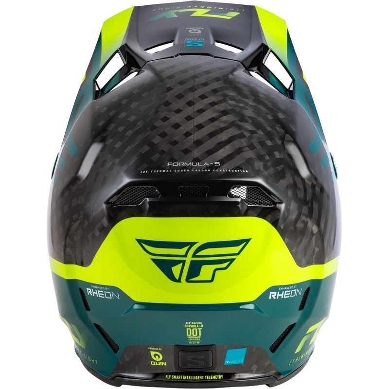 CASQUE FLY RACING FORMULA S CARBONE BYTE NOIR CARBONE/TEAL/LIME