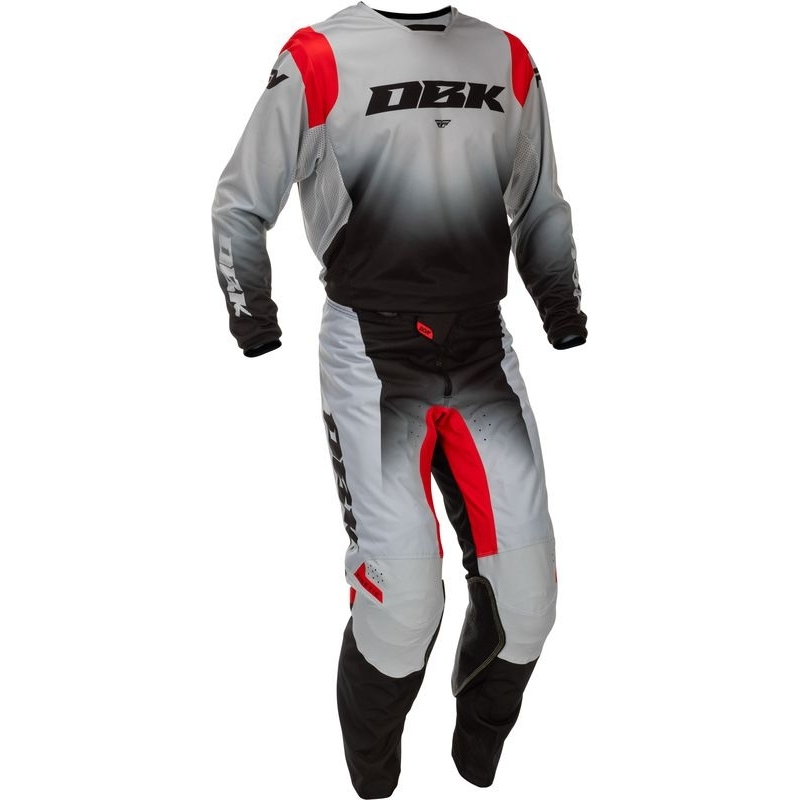 PANTALON MOTOCROSS FLY RACING KINETIC DBK GRIS/NOIR/ROUGE