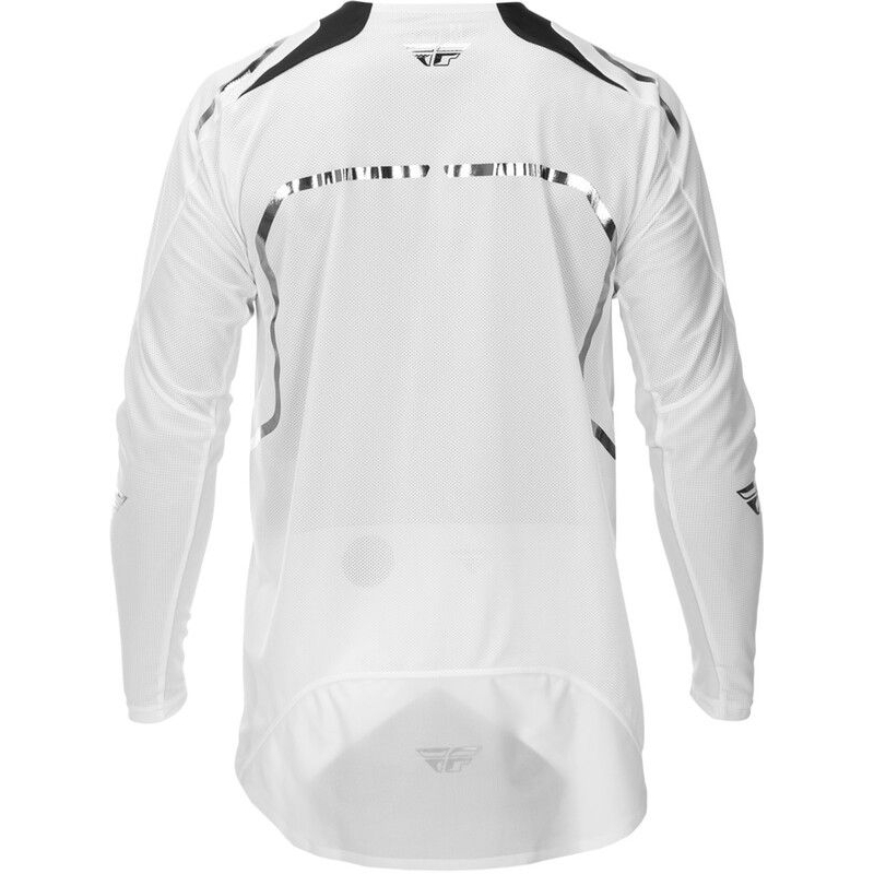 MAILLOT MOTOCROSS FLY RACING EVOLUTION DST LE FLASH BLANC/ARGENT