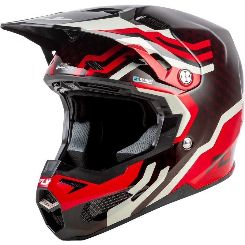 CASQUE MOTOCROSS FLY RACING FORMULA S CARBONE BYTE ROUGE CARBONE/ROUGE/GRIS