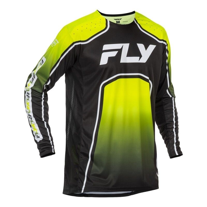 MAILLOT MOTOCROSS FLY RACING ENFANT RAYCE VELO LIME/NOIR/BLANC
