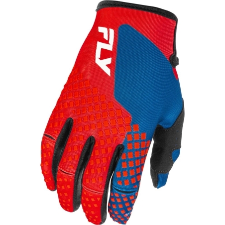 GANTS MOTOCROSS FLY RACING ENFANT KINETIC ROUGE/BLANC/BLEU