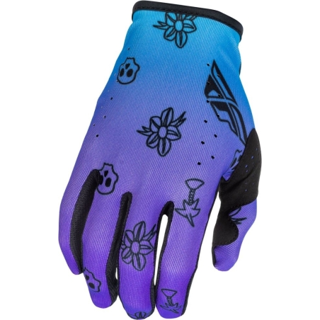 GANTS MOTOCROSS FLY RACING ENFANT LITE EDITION SPECIALE OUTLINE VIOLET/BLEU/NOIR