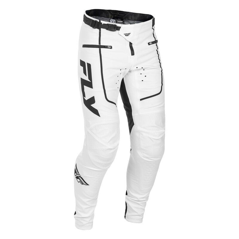 PANTALON MOTOCROSS FLY RACING ENFANT RAYCE VELO BLANC/NOIR