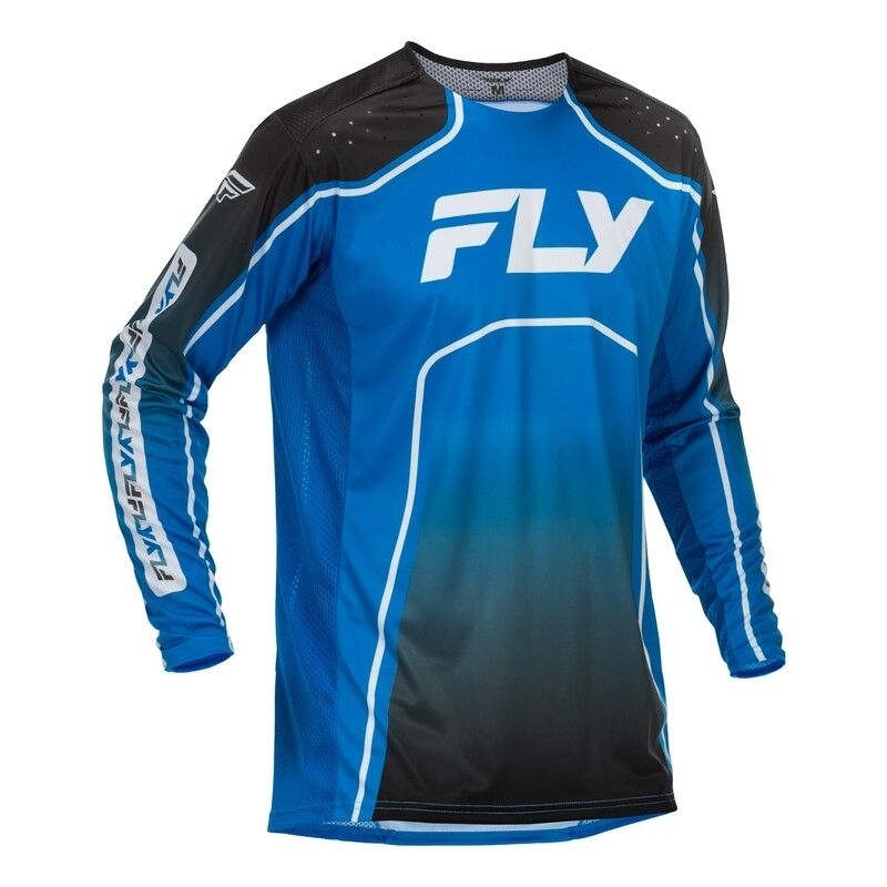MAILLOT MOTOCROSS FLY RACING ENFANT RAYCE VELO BLEU/NOIR/BLANC