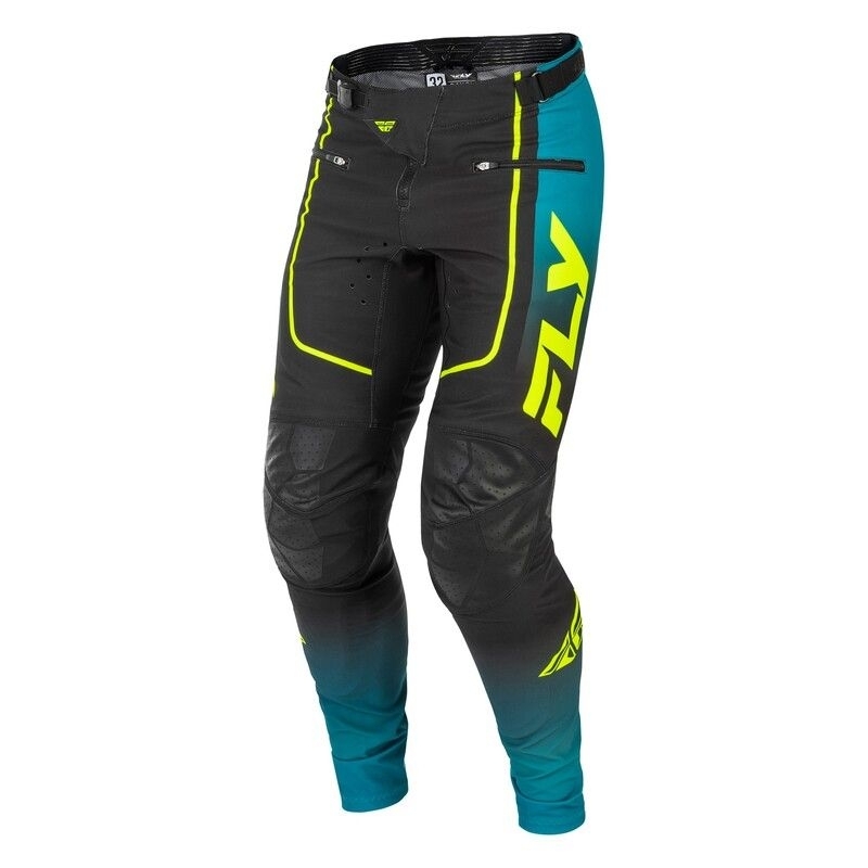 PANTALON MOTOCROSS FLY RACING ENFANT RAYCE VELO TEAL/NOIR/LIME