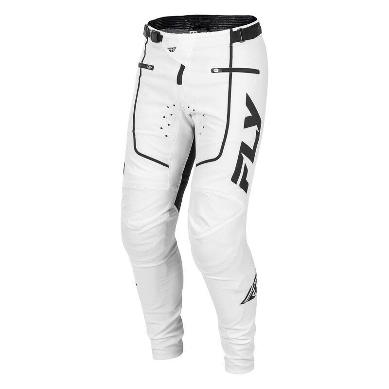 PANTALON MOTOCROSS FLY RACING ENFANT RAYCE VELO BLANC/NOIR