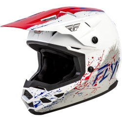 Casque Fly Racing Enfant Kinetic Drip Rouge/blanc/bleu