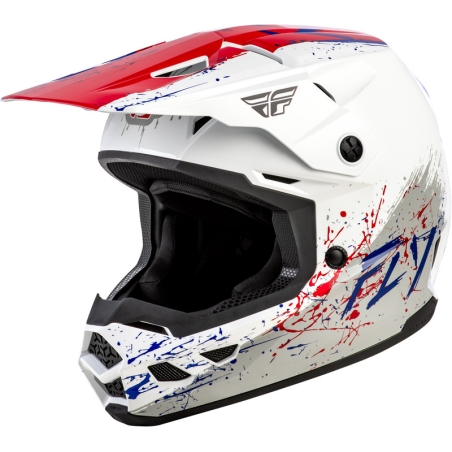 Casque Fly Racing Enfant Kinetic Drip Rouge/blanc/bleu