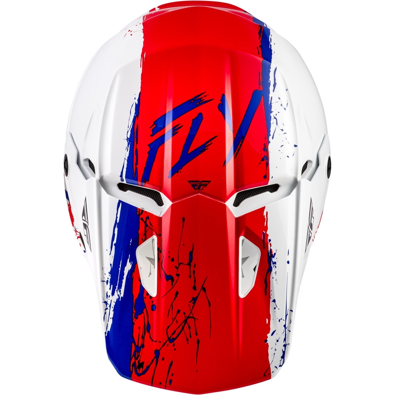 Casque Fly Racing Enfant Kinetic Drip Rouge/blanc/bleu