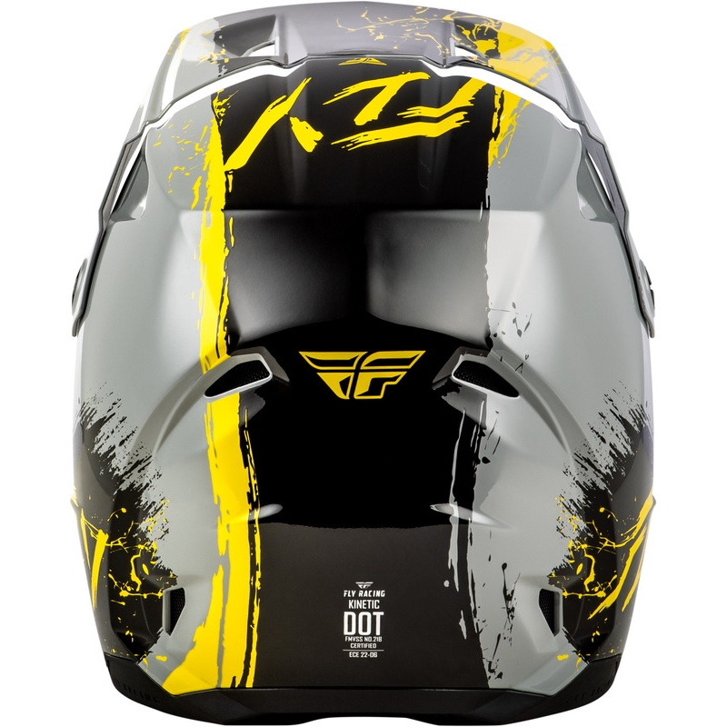 Casque Motocross Fly Racing Enfant Kinetic Drip Gris/noir/jaune