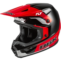 Casque Fly Racing Kinetic Dbk Noir/rouge/gris