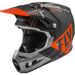 CASQUE FLY CARBONE FORMULA VECTOR ORANGE/GRIS/NOIR MAT Casque moto cross