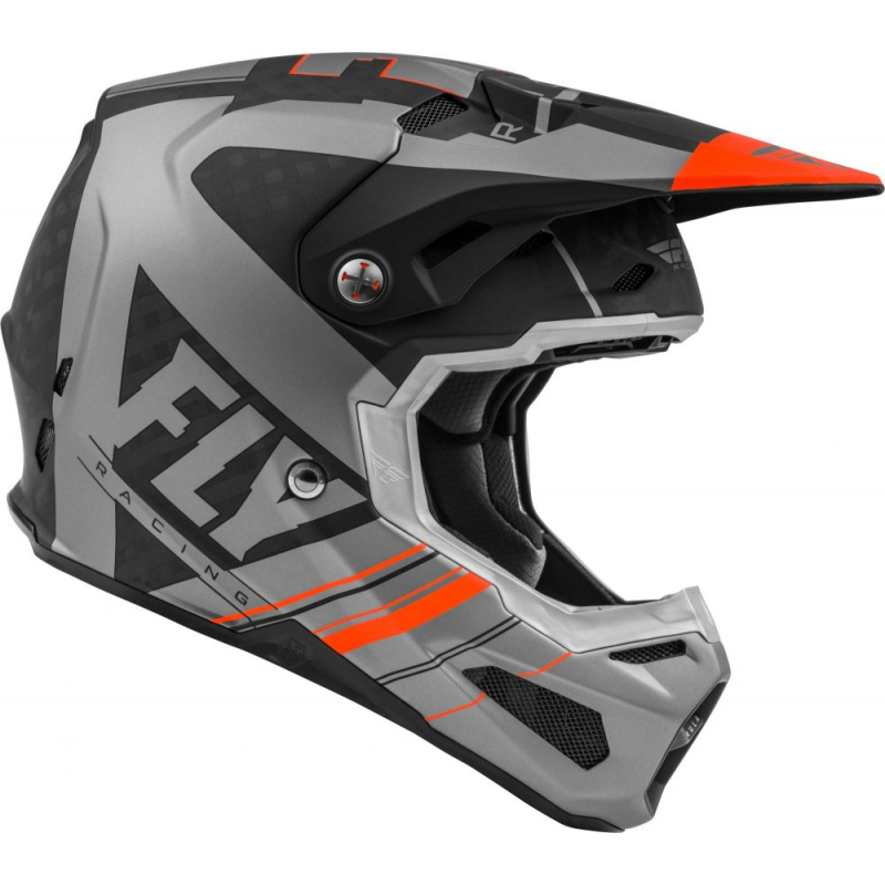 CASQUE FLY CARBONE FORMULA VECTOR ORANGE/GRIS/NOIR MAT Casque moto cross
