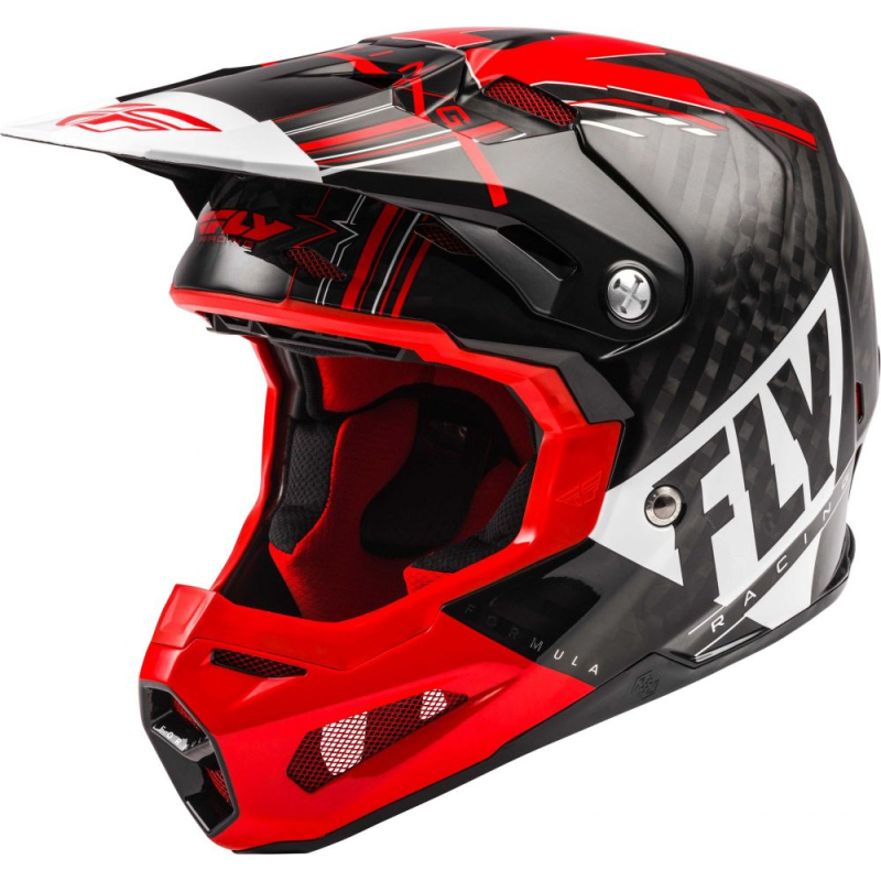 CASQUE FLY CARBONE FORMULA VECTOR ROUGE/BLANC/NOIR Casque moto cross