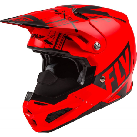 CASQUE FLY FORMULA VECTOR NEON ORANGE/GRIS CARBON Casque moto cross