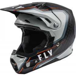 CASQUE FLY FORMULA CARBONE AXON NOIR/GRIS/ORANGE Casque moto cross