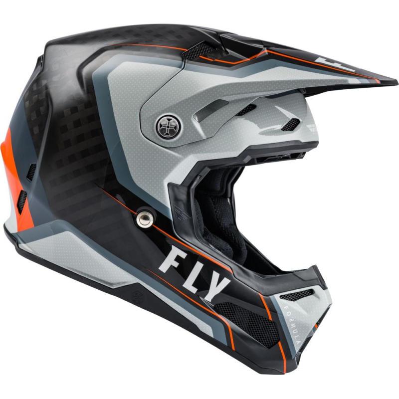 CASQUE FLY FORMULA CARBONE AXON NOIR/GRIS/ORANGE Casque moto cross