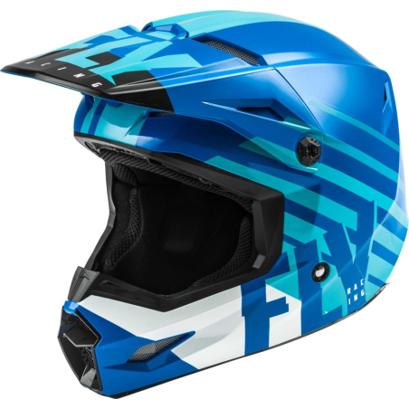 CASQUE FLY KINETIC THRIVE 2021 BLEU/BLANC Casque moto cross
