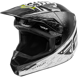 CASQUE FLY KINETIC K120 2020 NOIR/BLANC/JAUNE FLUO Casque moto cross