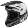 CASQUE FLY KINETIC STRAIGHT EDGE NOIR/BLANC Casque moto cross