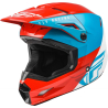 CASQUE FLY KINETIC STRAIGHT EDGE ROUGE/BLANC/BLEU Casque moto cross