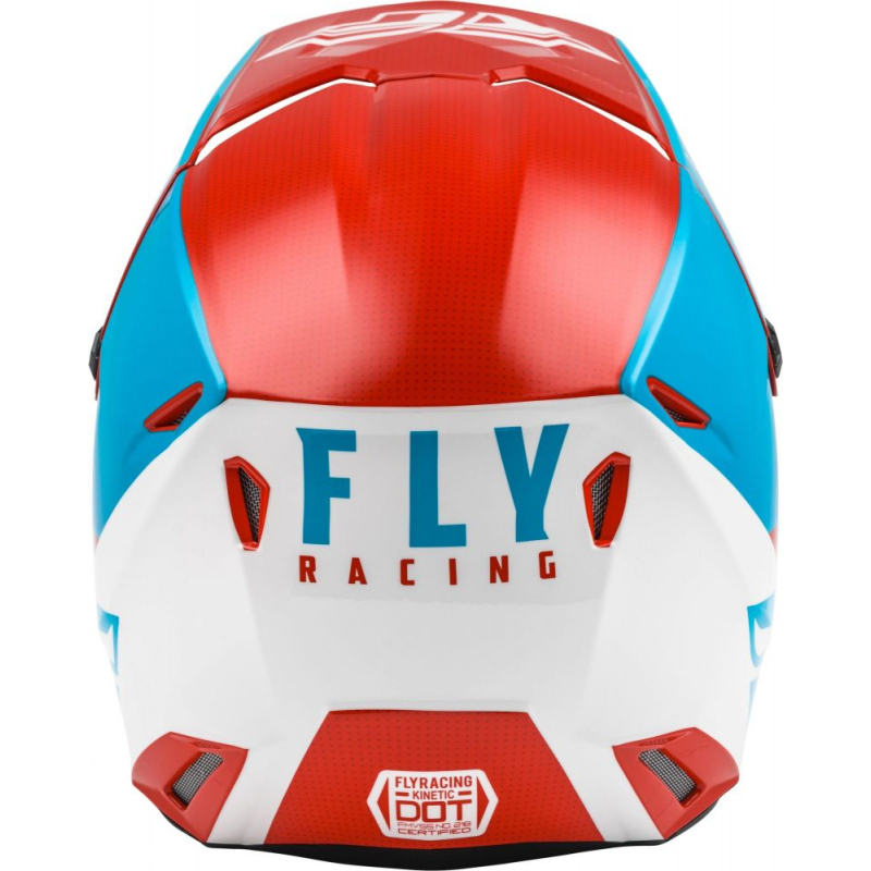 CASQUE FLY KINETIC STRAIGHT EDGE ROUGE/BLANC/BLEU Casque moto cross