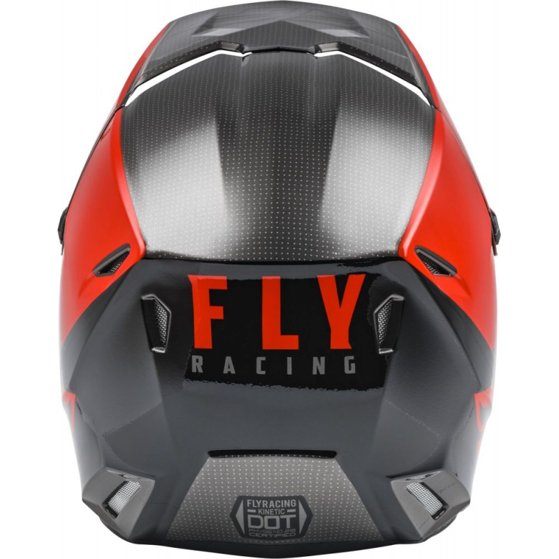 CASQUE FLY KINETIC STRAIGHT EDGE ROUGE/NOIR/GRIS Casque moto cross