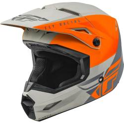 CASQUE FLY KINETIC STRAIGHT EDGE ORANGE/GRIS MAT Casque moto cross