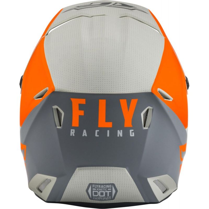 CASQUE FLY KINETIC STRAIGHT EDGE ORANGE/GRIS MAT Casque moto cross